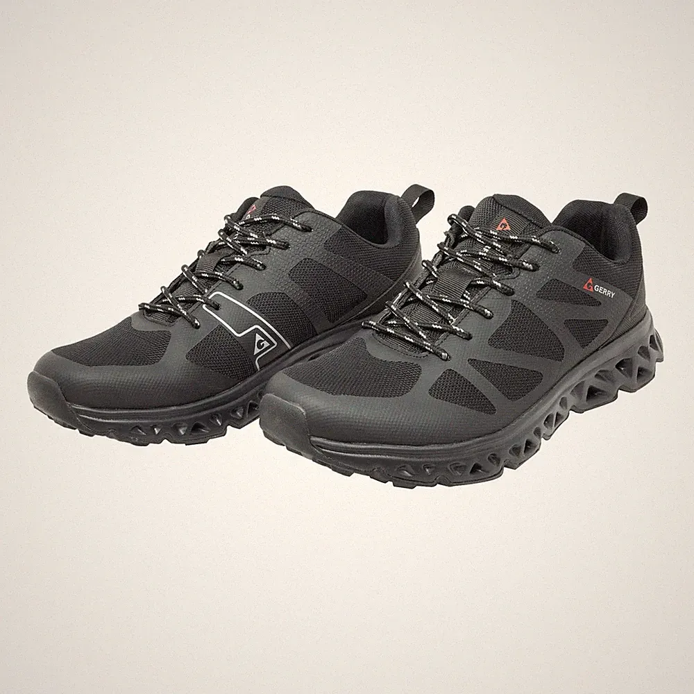 Gerry Men's Trail Shoes Hiking Sneakers Rubber Traction Black New Sizes 8.5-13