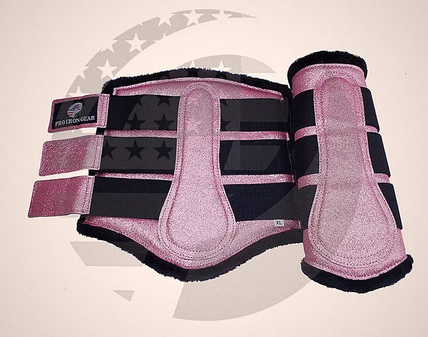 Glitter Horse Boots,Brushing Boots Support Boots Dressage Boots,Bell Boots Set