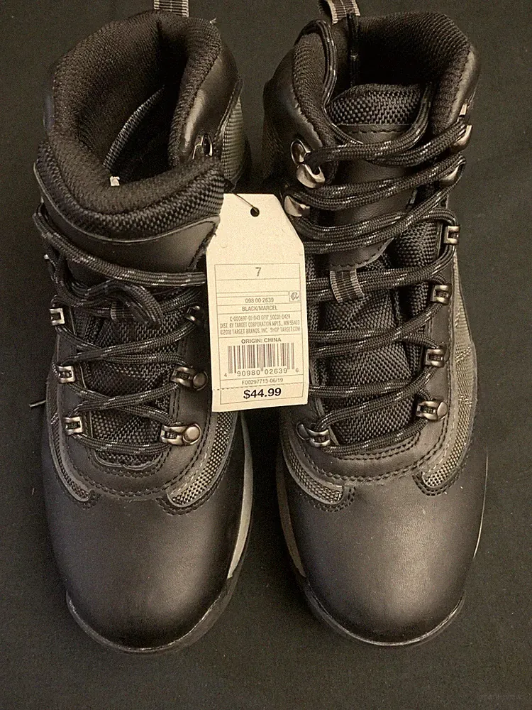Goodfellow & Co. Marcel Hiking Ankle Boots Men's 7 Hook/Loop & Lace Black