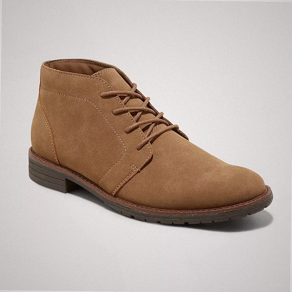 Goodfellow & Co Men's Chukka Boots Lace-Up Ankle Footwear Cushioned Faux Suede