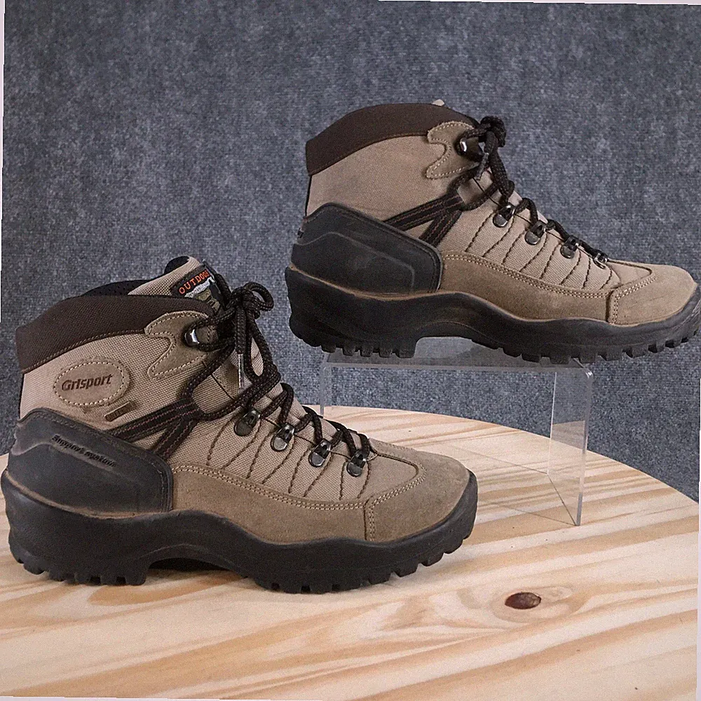 Grisport Boots Mens 42 GriTex Outdoor Hiking Lace Up Ankle Boot Brown Suede