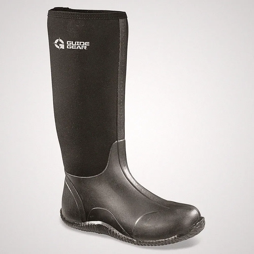 Guide Gear Men’s High Waterproof Rubber Boots for Rain, Mud, Fishing, Hunting