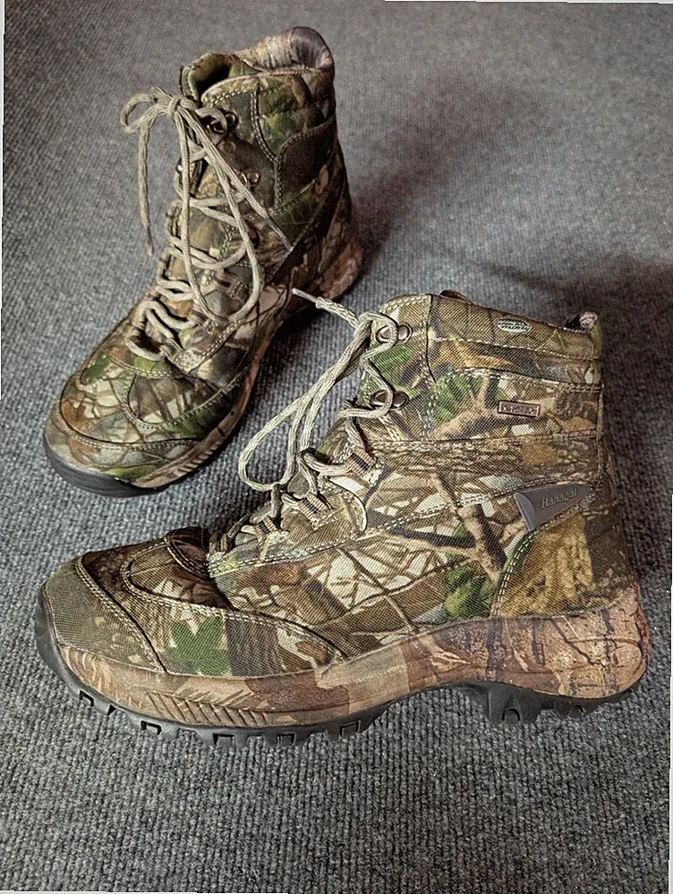HANAGAL Men's Sz 9.5 Touraine Hunting Boots, Hiking Shoes waterproof camo
