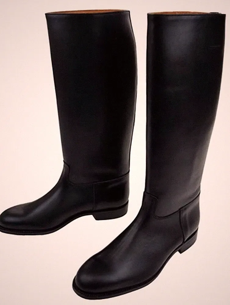 Handmade Classic Black Leather Horse Riding Boots – Tall Equestrian Style, Boots