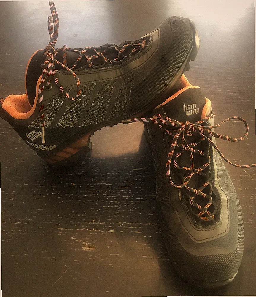 Hanwag Womens Hiking Shoes Boots $360 GTX Asphalt/Orink -Size 9 US-EU 40