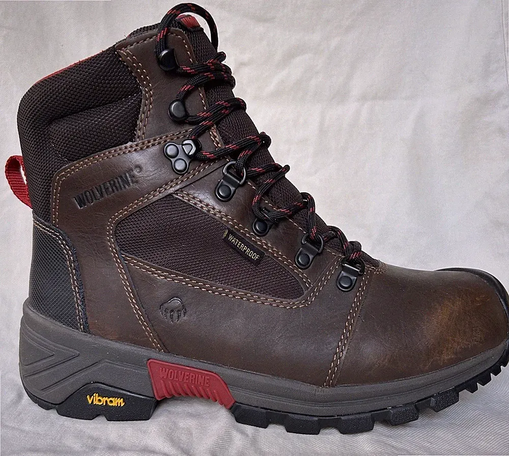 Hardly Worn Wolverine Vibram Hiking Boots Great Tread W10278 Mens