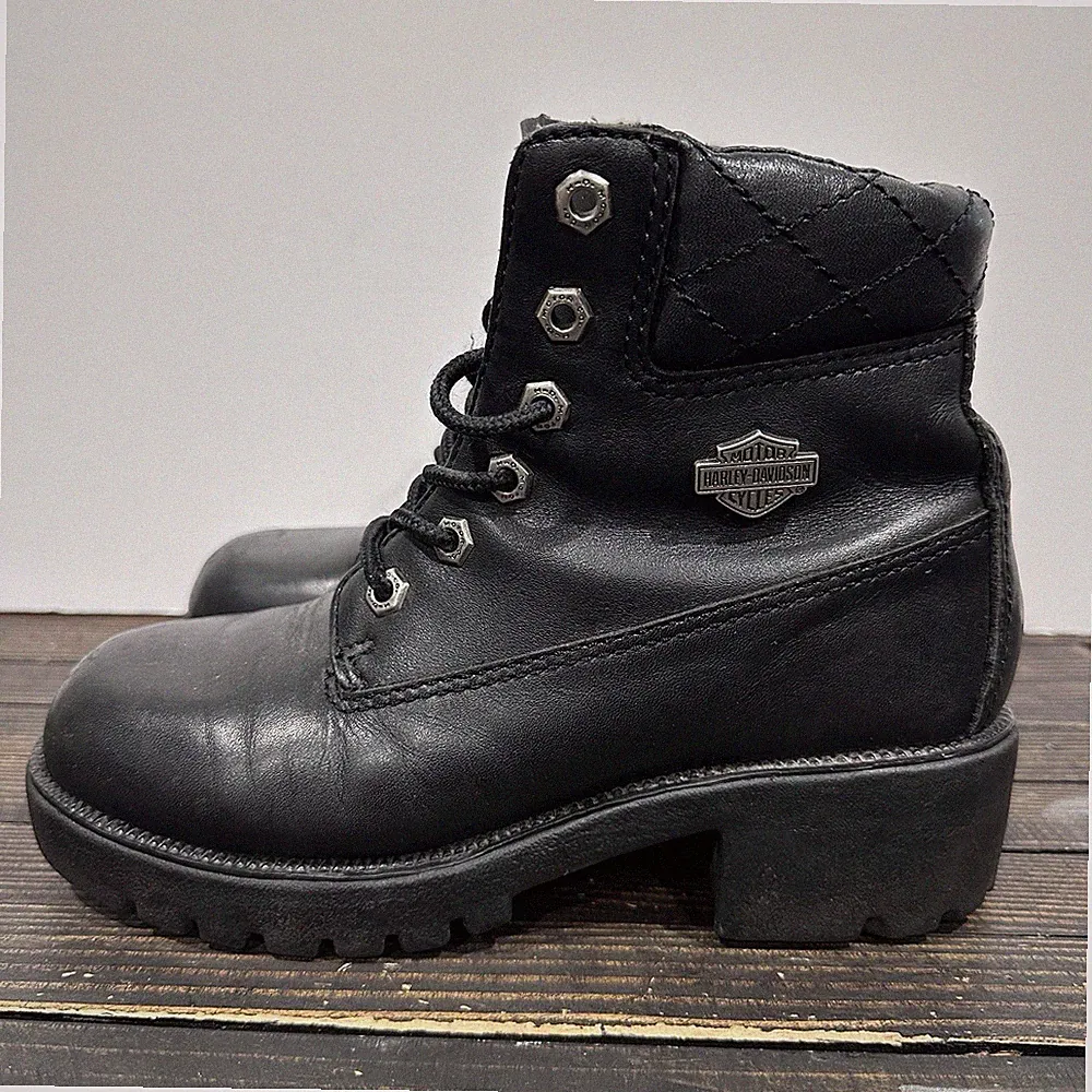 Harley-Davidson 82034 Cruise Control Black Leather Motorcycle Soft Toe Boots 6.5