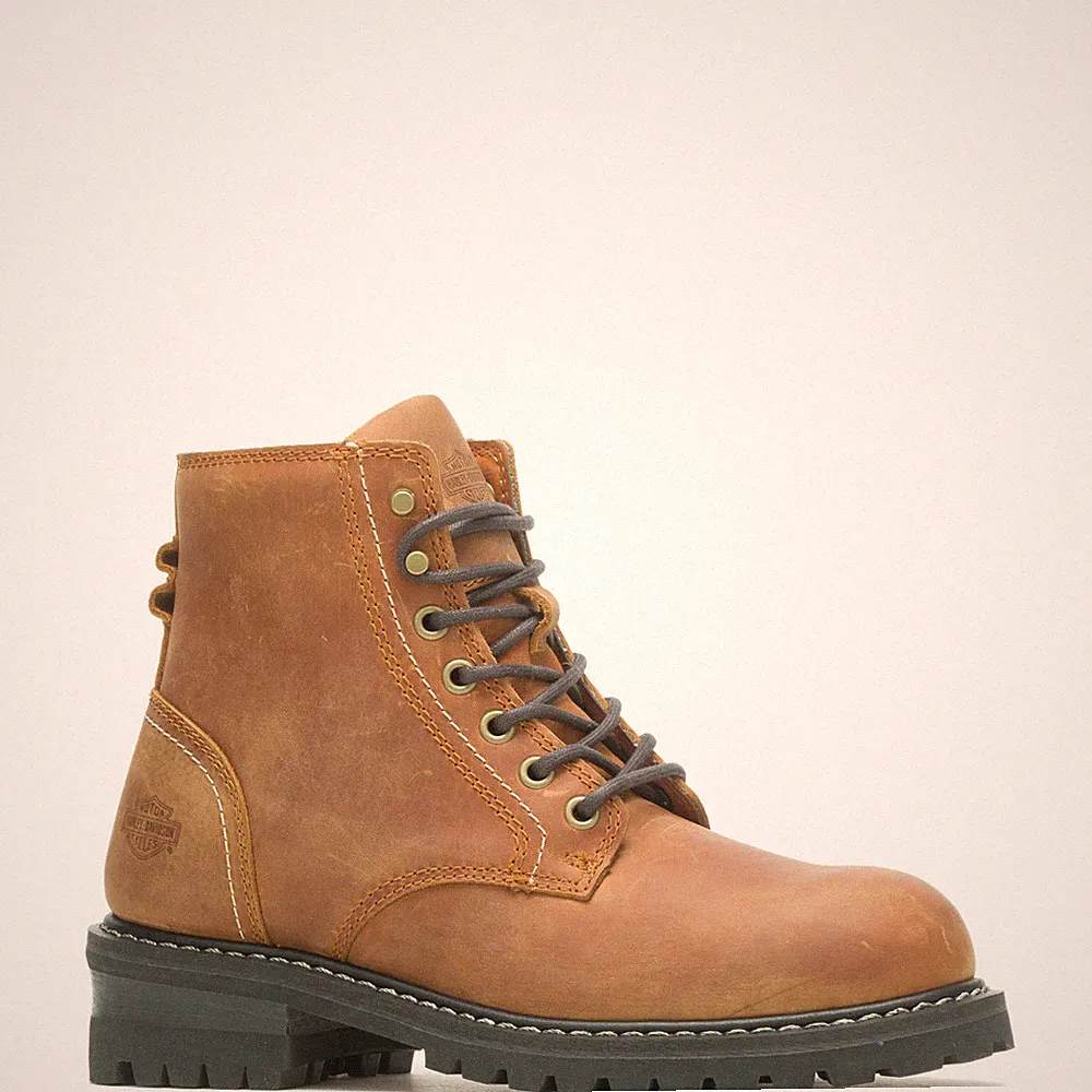 Harley-Davidson Bentler W 5" De D87237 Womens Brown Leather Motorcycle Boots