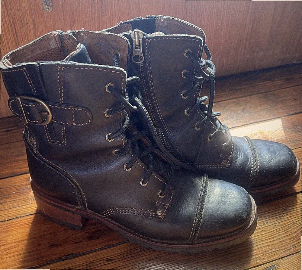 Harley Davidson Black Leather Riding Boots Size 41 (8 Men’s, 10 Womens)