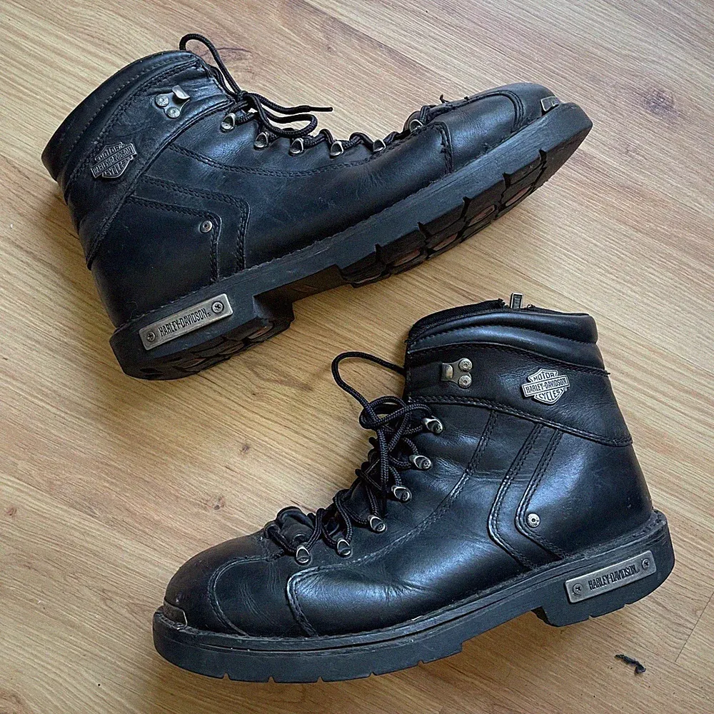 Harley Davidson Electron Ride Men's Riding Boots 12.5 Black Leather Motorcycle
