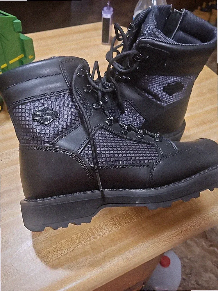 Harley-Davidson Hamlyn Black Leather Motorcycle Boots Size 11 M NICE