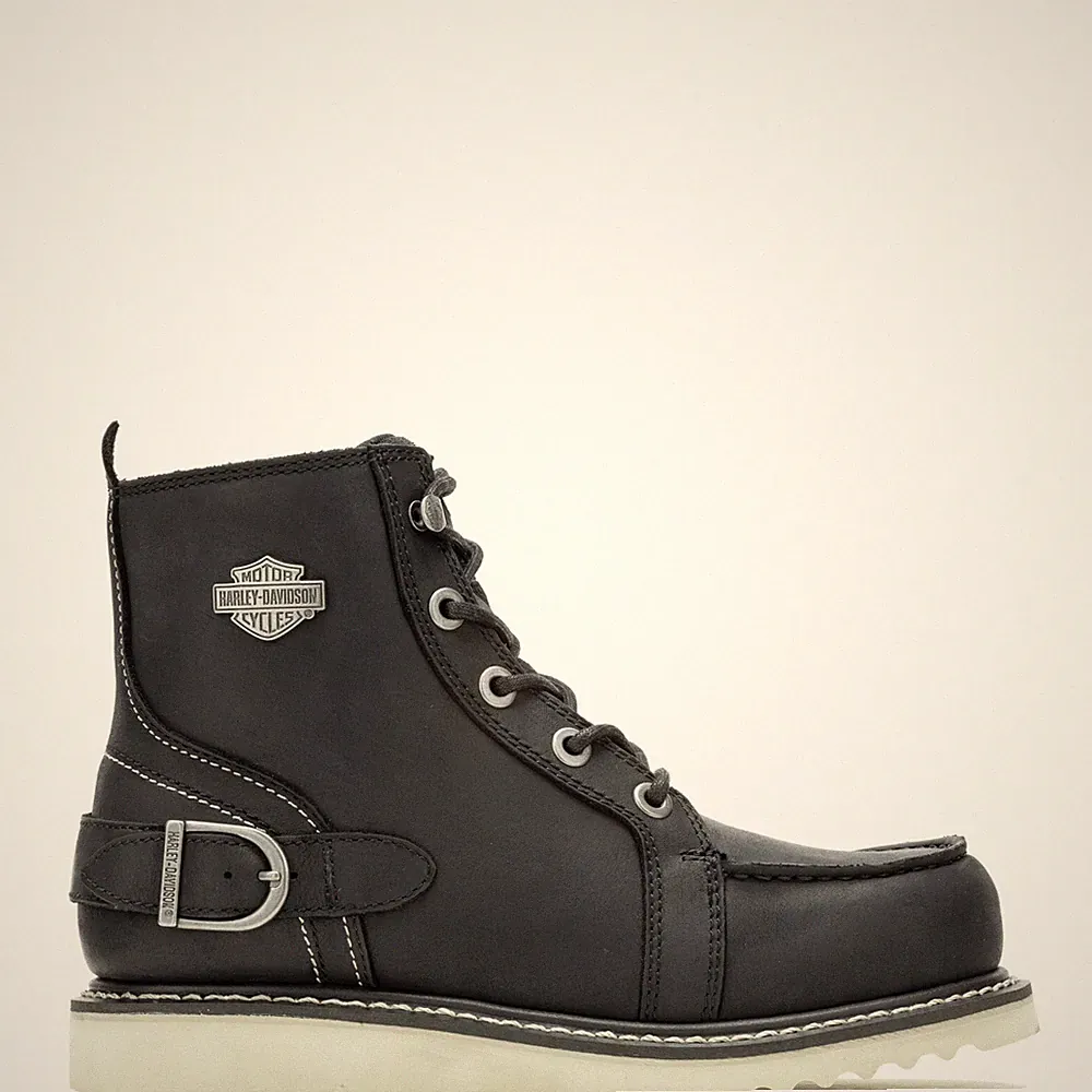 Harley-Davidson Jaynes 5" Lace D84797 Womens Black Leather Motorcycle Boots