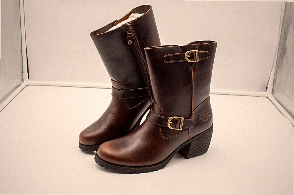 Harley-Davidson Lalanne Engineer D84689 Women's Leather Motorcycle Boots Sz 5.5