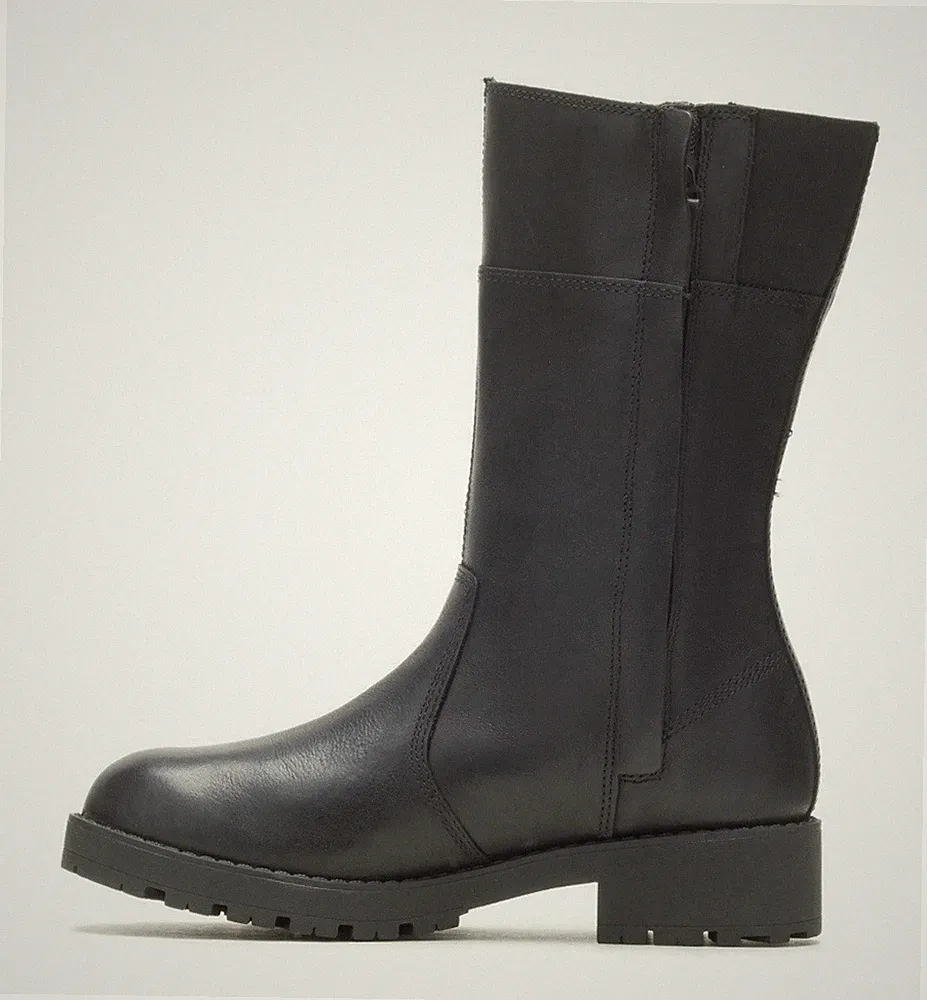Harley-Davidson Lynwood Pull On D87219 Women Black Leather Motorcycle Boots Sz 9