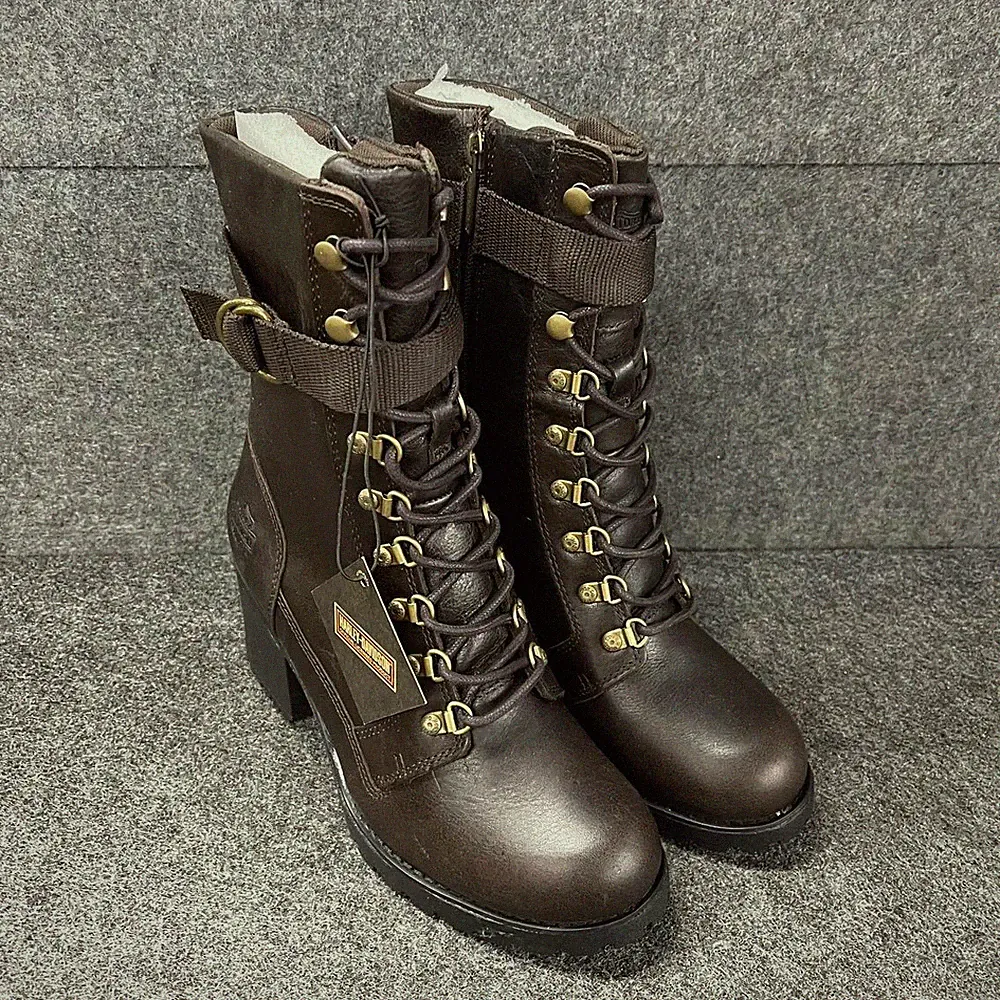 HARLEY-DAVIDSON Marinda 9-Inch Motorcycle Boots Women's Size 7.5 Black
