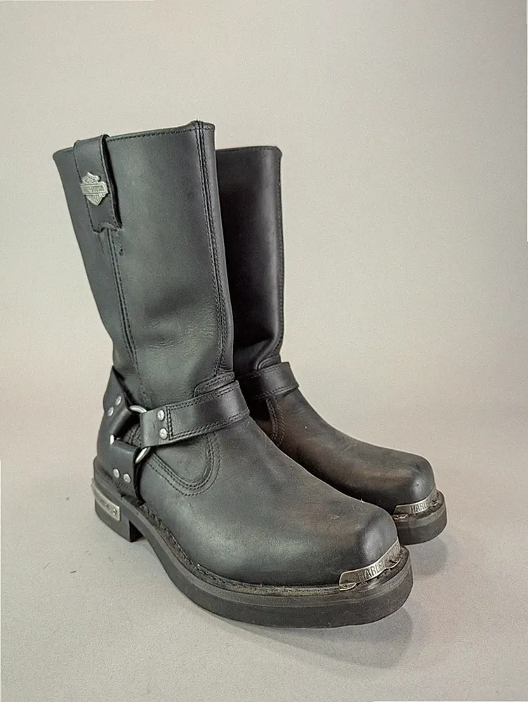 Harley-Davidson Men's 9.5 Landon 10-Inch Motorcycle Boots Black D96047