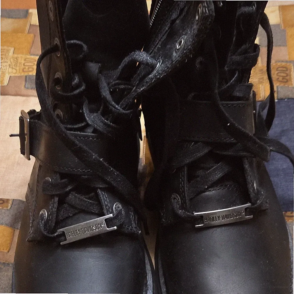 Harley-Davidson Men's Faded Glory Motorcycle Black Leather Boots D91003 Size 8