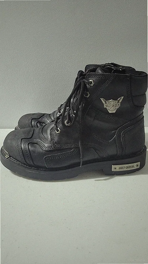 Harley-Davidson Stealth Boots Mens Size 11.5 Leather Side Zip Motorcycle 91642