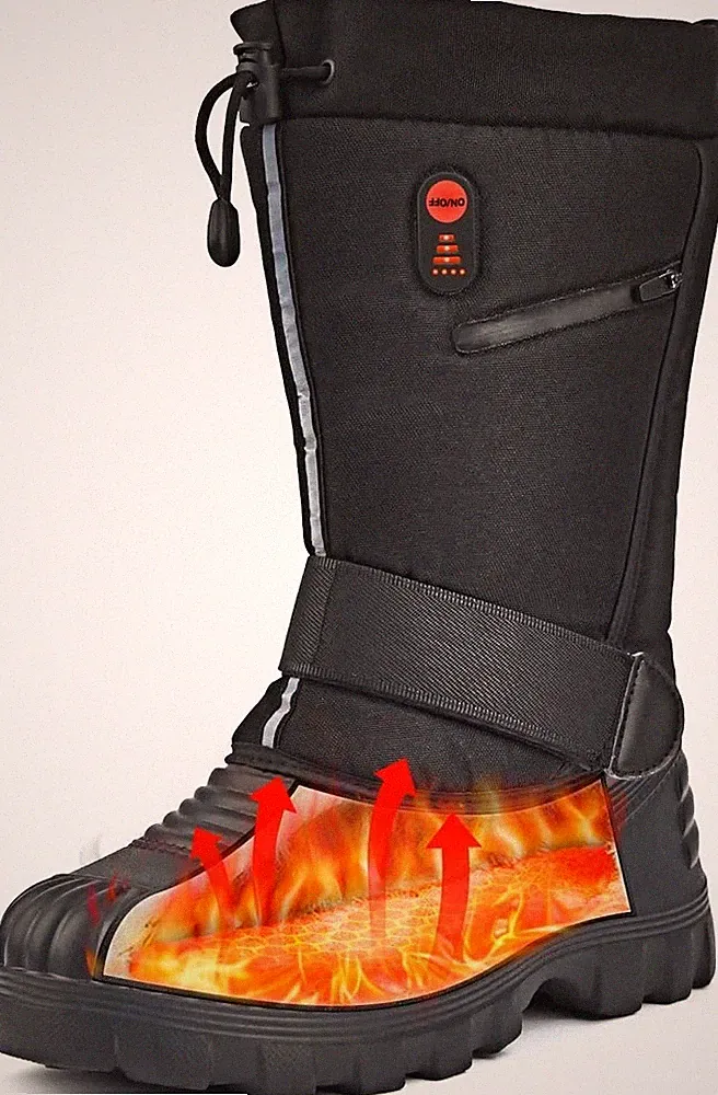 Heated Snow Boots for Men Women, Waterproof Insulated Shell, Hiking Winter Snow