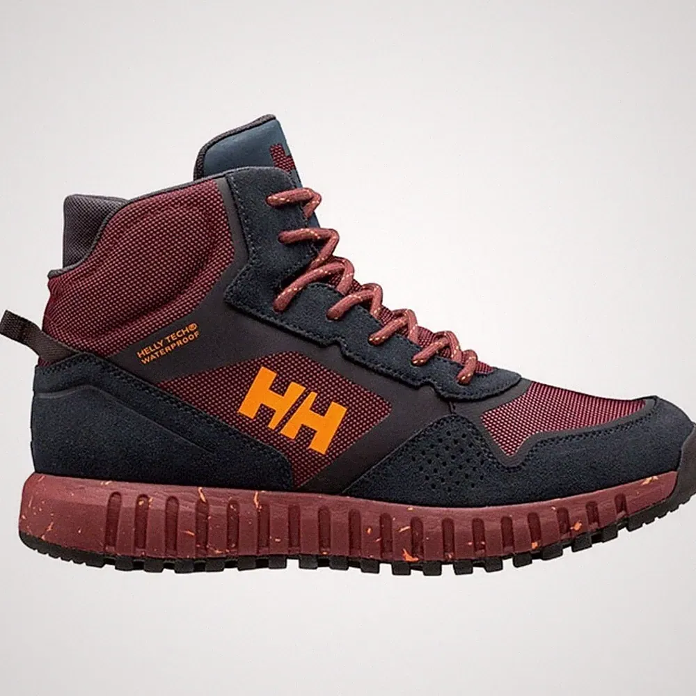 Helly Hansen Hiking Boots Monashee Waterproof Navy Burgundy Size 8.5 Outdoor