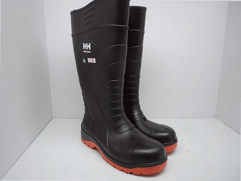 Helly Hansen Workwear Men's Pull-On STSP PU Rain Boots Black/Orange Size 7M