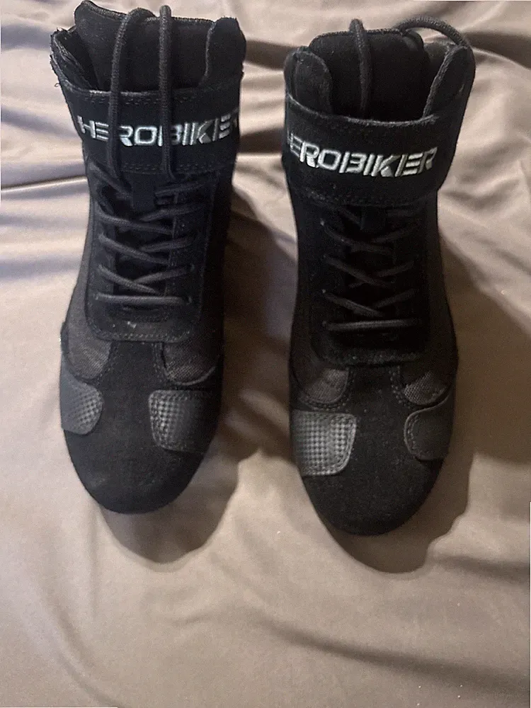 HEROBIKER Motorcycle Boots Racing HikingOutdoor Mid Ankle Shoes Sz 44 (10.5-11