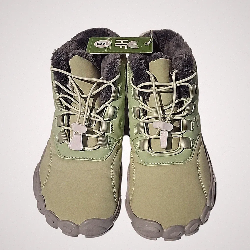 HF Women’s Insulated Waterproof Winter Hiking Boots – Light Green/Gray