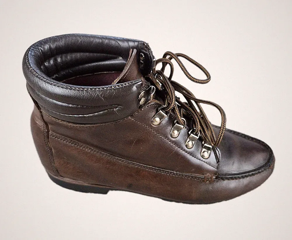 HH Brown Watermocs Boots Men Sz 10.5 M Brown Leather Moc Toe Hiking Work Trail