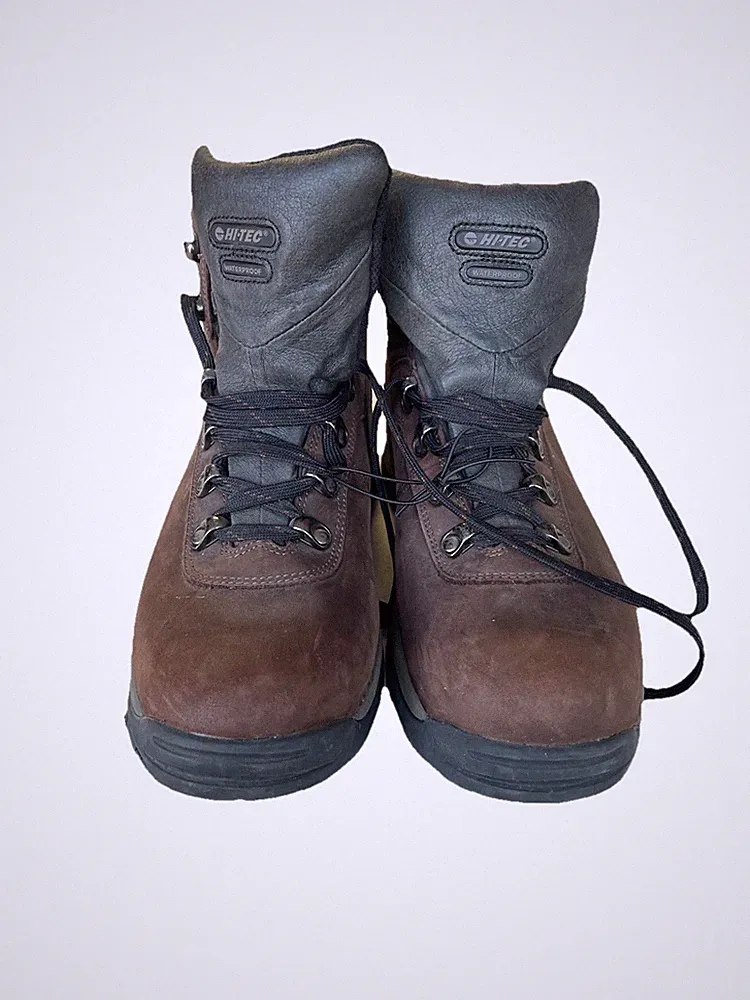 Hi-Tec Altitude IV Waterproof Hiking Brown Leather Boots Size 9.5
