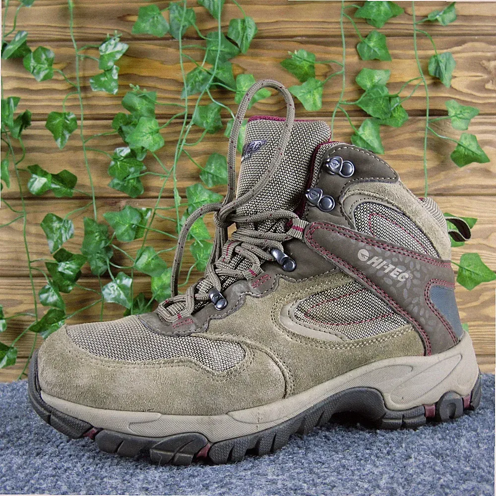 Hi-Tec Altitude Women's 7 Tan Brown Hiking Boots Lace Up Comfort Trail Shoes