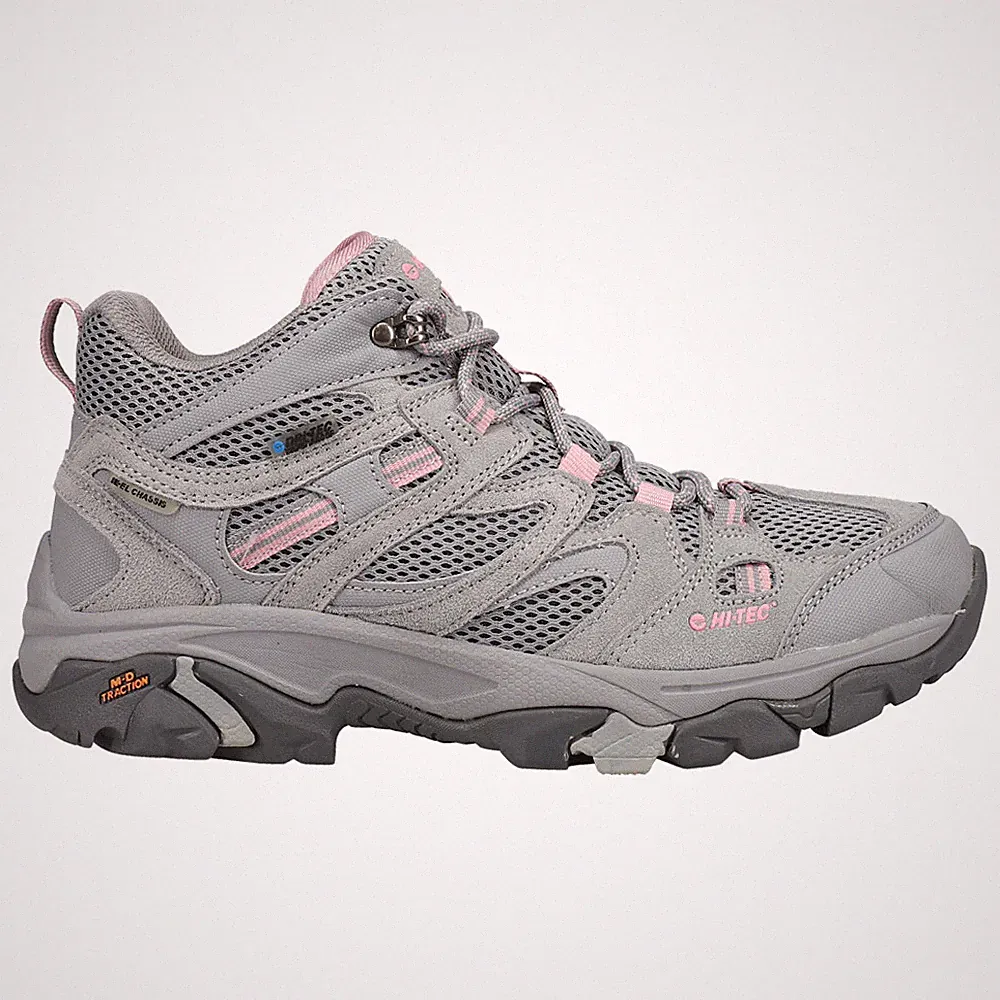 Hi-Tec Apex Lite Mid Waterproof Round Toe Hiking Womens Grey Casual Boots CH800