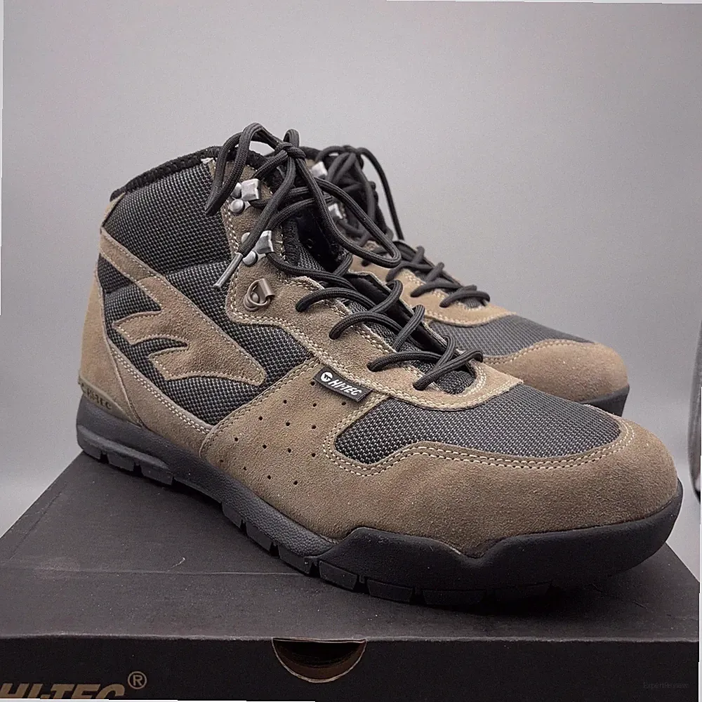 Hi-Tec Crestone Boots Mens Size 13 Brown Suede Hiking Chukka Ankle Trail