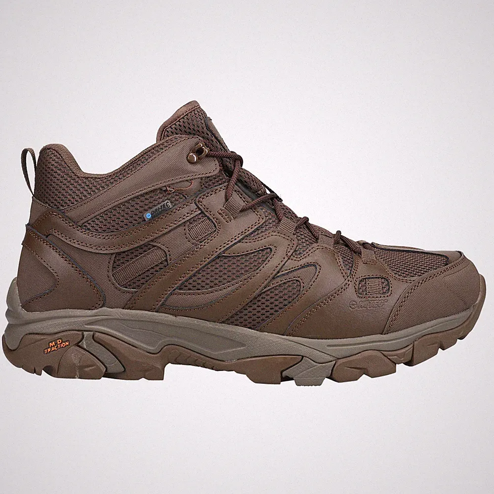 Hi-Tec Ht Ravus Mid Waterproof Lace Up Hiking Mens Brown Casual Boots CH80007M