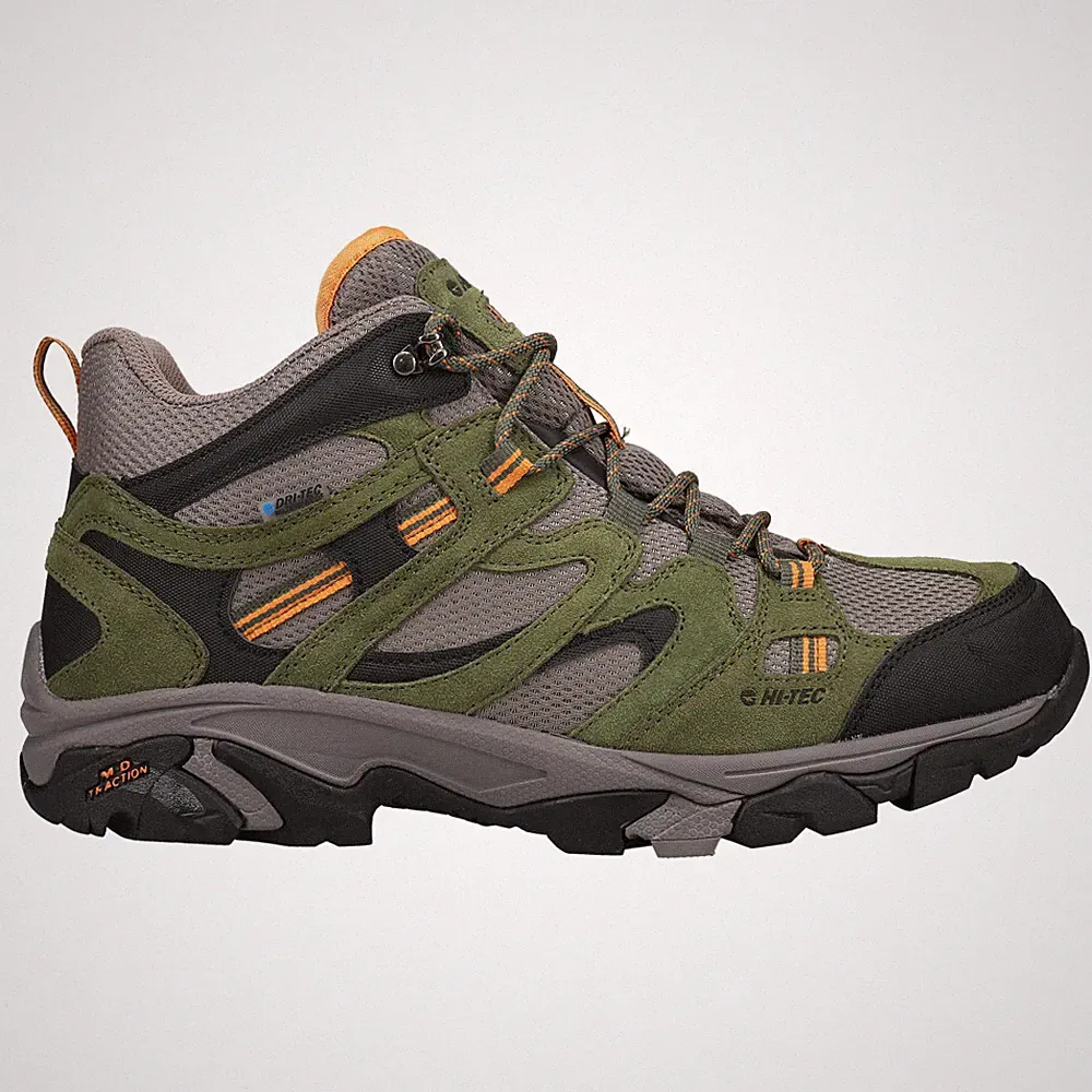 Hi-Tec Ht Ravus Mid Wp Lace Up Hiking Mens Green, Grey Casual Boots CH80007M-GN