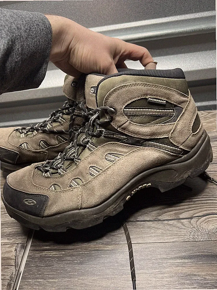 Hi-Tec Men's Bandera Mid Waterproof Hiking Boots, Bone/Brown/Mustard, Size 11.5