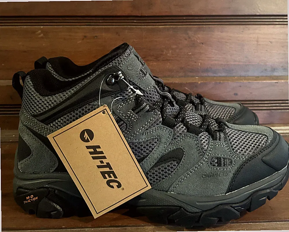 Hi-Tec Men's HT M Ravus Mid WP Waterproof Hiking Boots Size 8M Dark Grey NEW