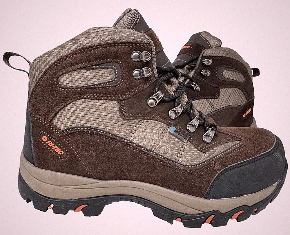 Hi-Tec Men's Skamania Mid Waterproof Hiking Boots Dk.Brown WIDE Size:10 166DE
