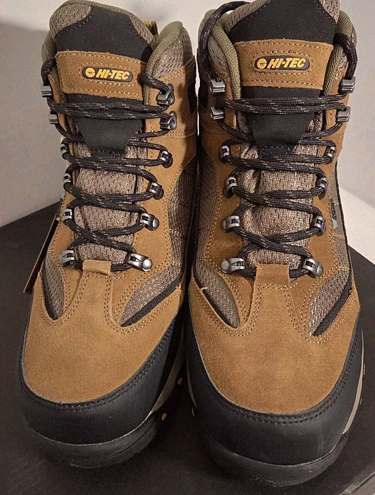Hi-Tec Skamania Men's waterproof 11 Wide brown/gold hiking boots Shoes NIB