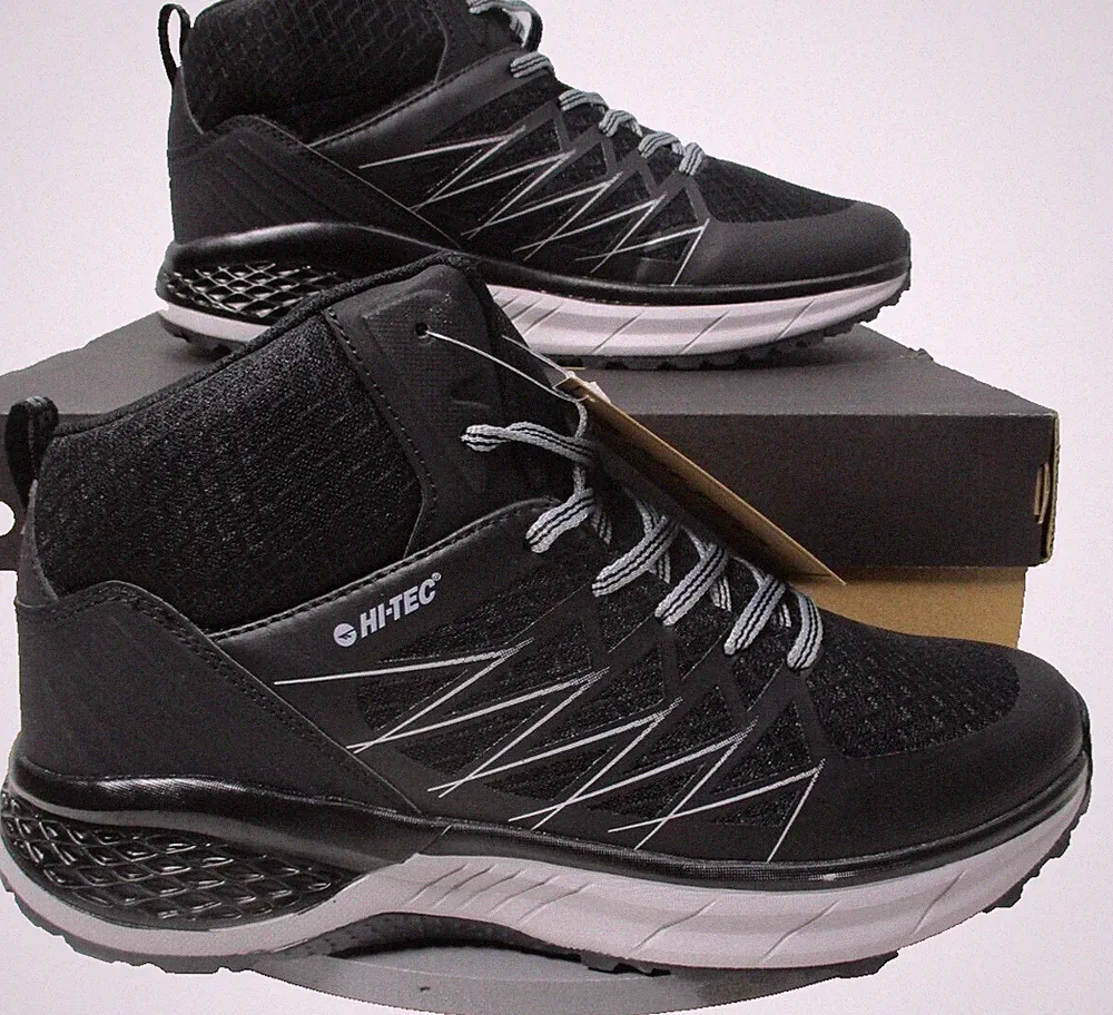 Hi-Tec Trail Destroyer Shoes Hiking Lightweight Boots Black Mens Sz 11