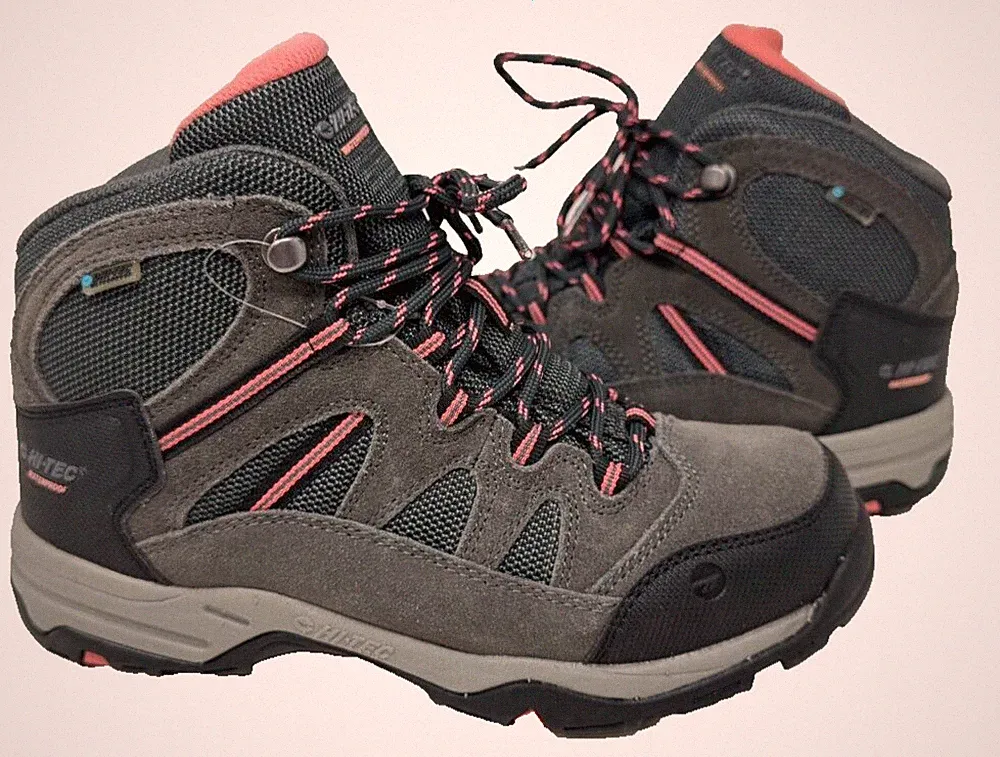Hi‑Tec Women's Bandera II Waterproof Hiking Boots Charcoal/Pink Size 6.5 101D