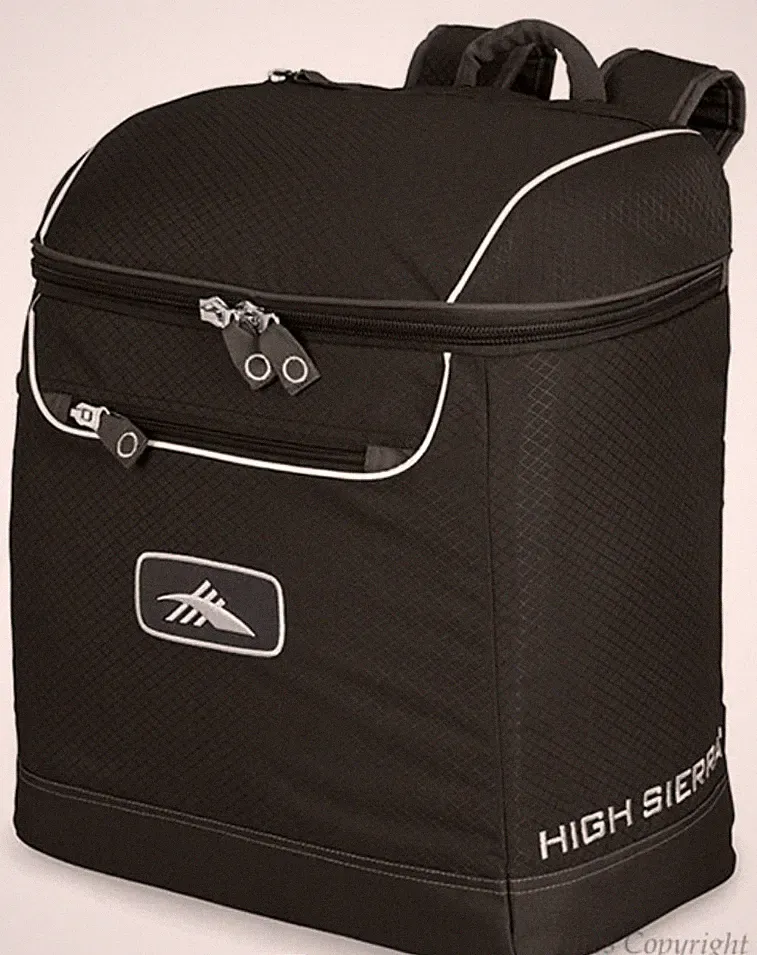 High Sierra S5102-0 Carrying Case Bucket Backpack for Ski Snow Boots Black NWT
