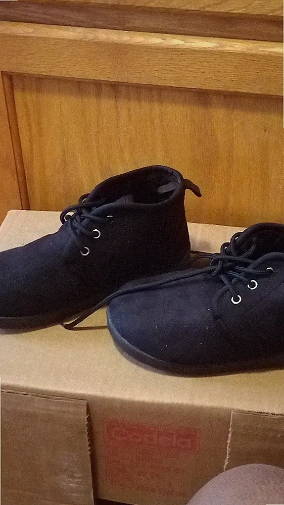 Highland Originals Black Suede Lace-Up Chukka Ankle Boots kids Size 13/1