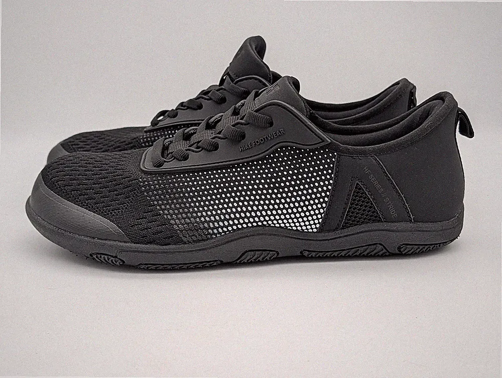 Hike Footwear Womens 7.5 Mens 5.5 Black HF Stride Sneakers Athletic Shoes