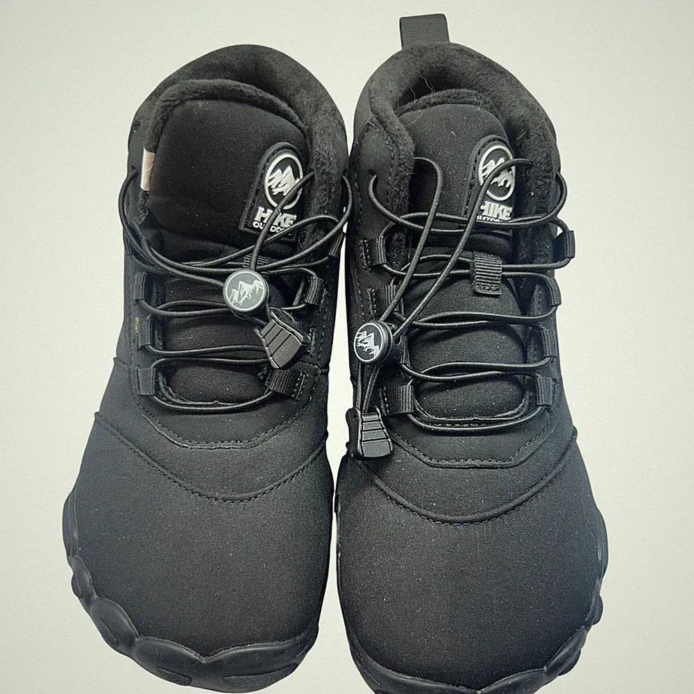 HIKE OUTDOOR Black Waterproof Winter Boots Slip On Drawstring Size EU 39
