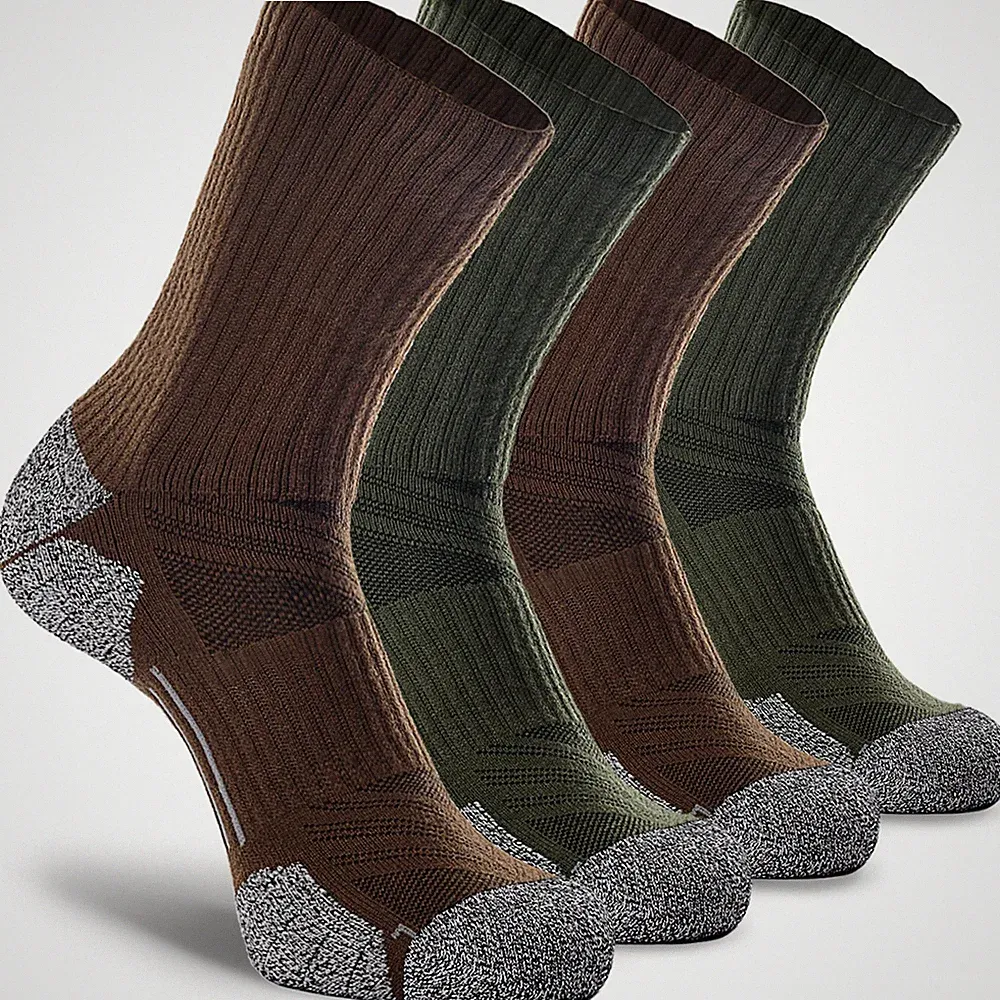 Hiking Crew Socks 4-Pack Men Women Boot Socks for Walking Hunting Camping Win...
