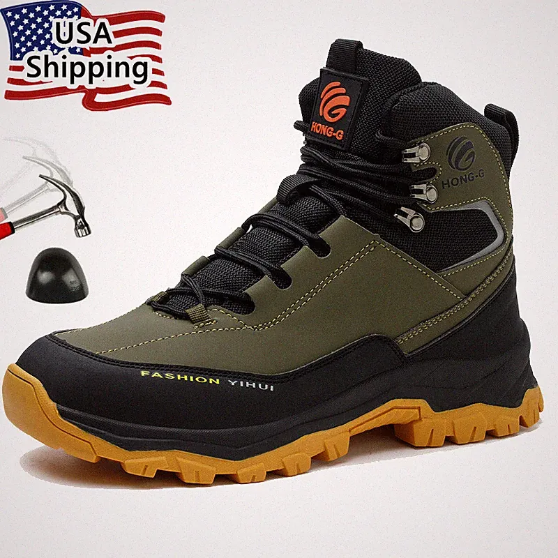 Hiking Steel Toe Shoes for Mens Work Safety Shoes Botas De Trabajo Para Hombre