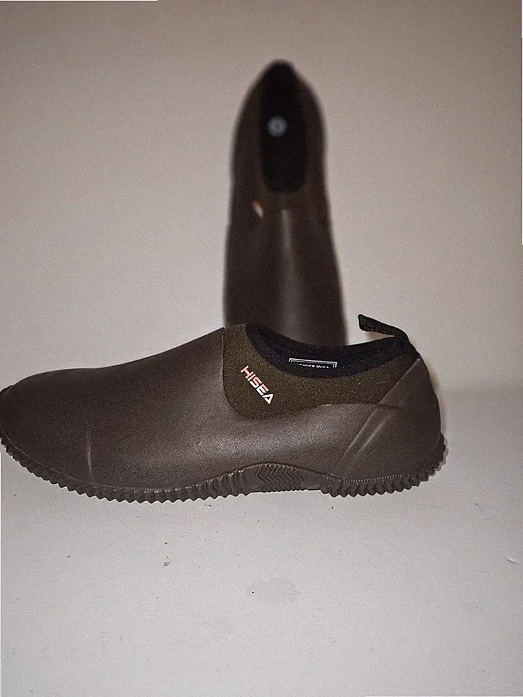 HISEA Unisex Low Top Rain Boots Neoprene Waterproof Slip-On Garden Shoes Sz 11.5