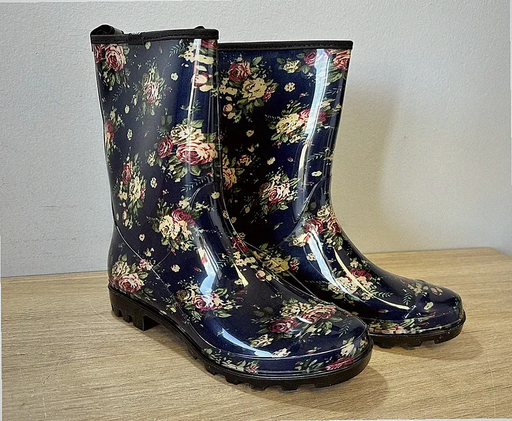 HISEA Women Rain Boots Waterproof Gardening Mud Work Boots mid-calf Wellies Boot