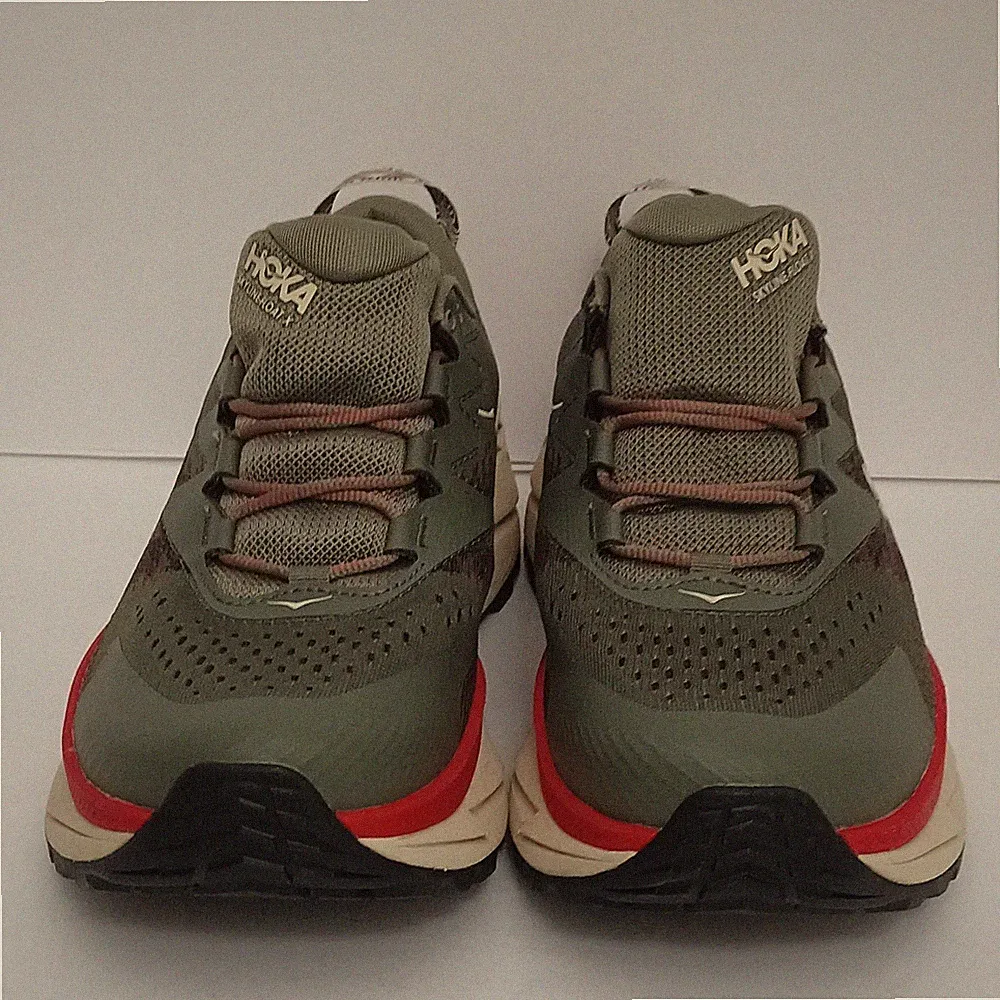 Hoka Men's Hiking Shoes Green Red Beige Black Vibram Sole US 11 Medium