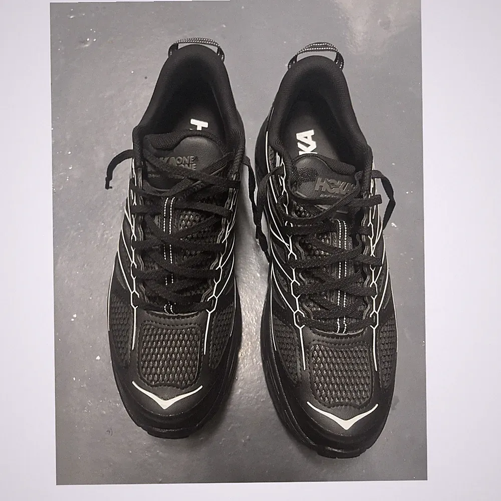 Hoka One One Mafate Speed 2 Black US 11 Trail Hiking Shoes Vibram Sole